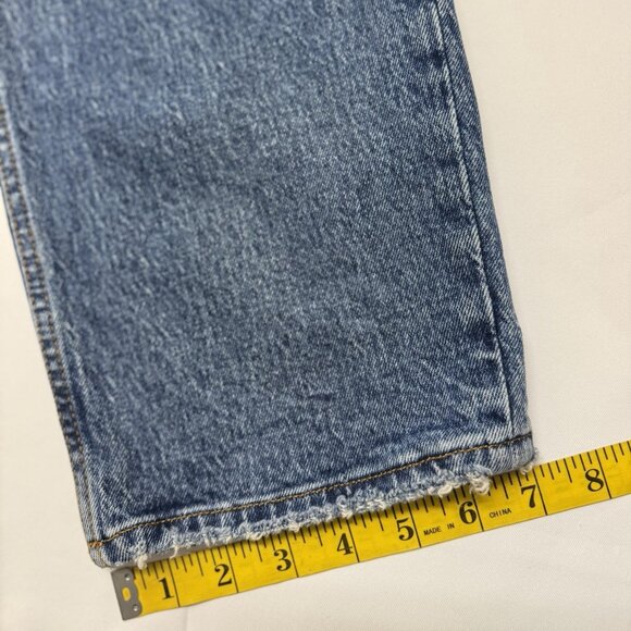 Abercrombie & Fitch The Dad High Rise Jeans 28/6R Button Fly Blue NEW - Picture 8 of 10